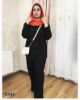 تصویر ست شومیز دمپا هلالی و شلوار بگ مشکی 8498