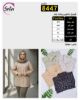 تصویر شومیز مانتویی پشت بلند کرمی 8447