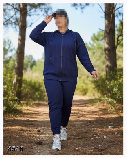 تصویر ست سویشرت و شلوار اسپرت سرمه ای 8516