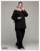 تصویر ست شومیز و شلوار نیم بگ مشکی 8339