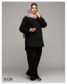 تصویر ست شومیز و شلوار نیم بگ مشکی 8339