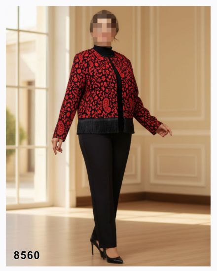 تصویر کراپ کت مجلسی ریشه دار 8560