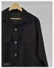 تصویر مانتو یقه کلاسیک جلو دکمه مشکی 8535