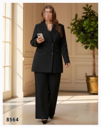 تصویر کت و شلوار چهار دکمه دیپلمات 8564