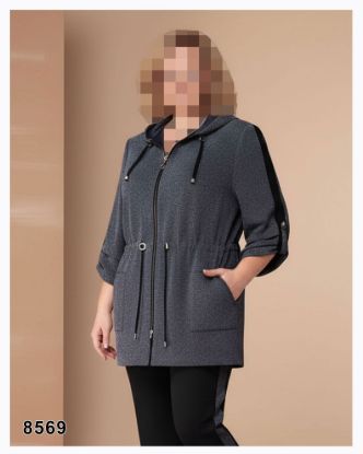 تصویر سویشرت اسپرت دوجیب زغالی 8569