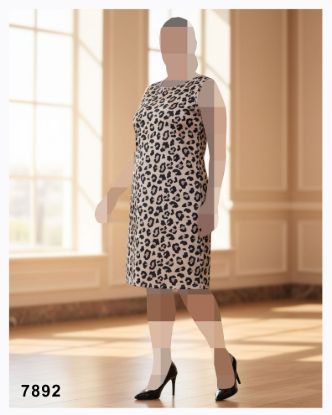 تصویر سارافون پلنگی بلند آستین حلقه 7892