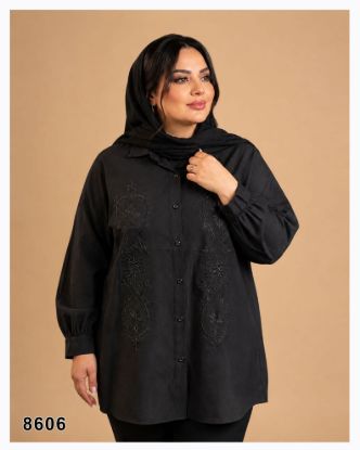تصویر شومیز پیراهنی گلدوزی 8606